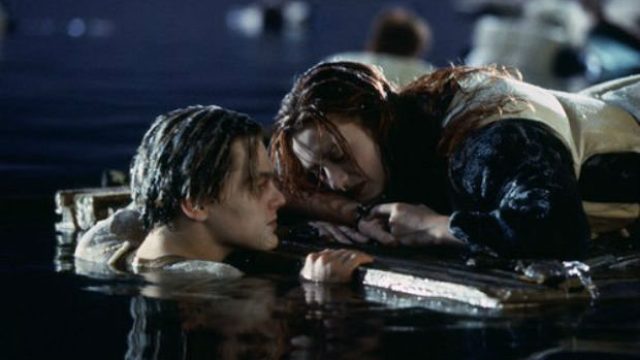 Jack and Rose (Leonardo DiCaprio and Kate Winslet) in Titanic