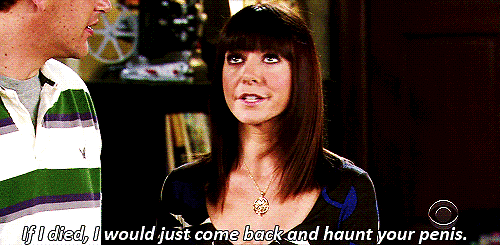 Lily-Aldrin-Haunting-HIMYM.gif