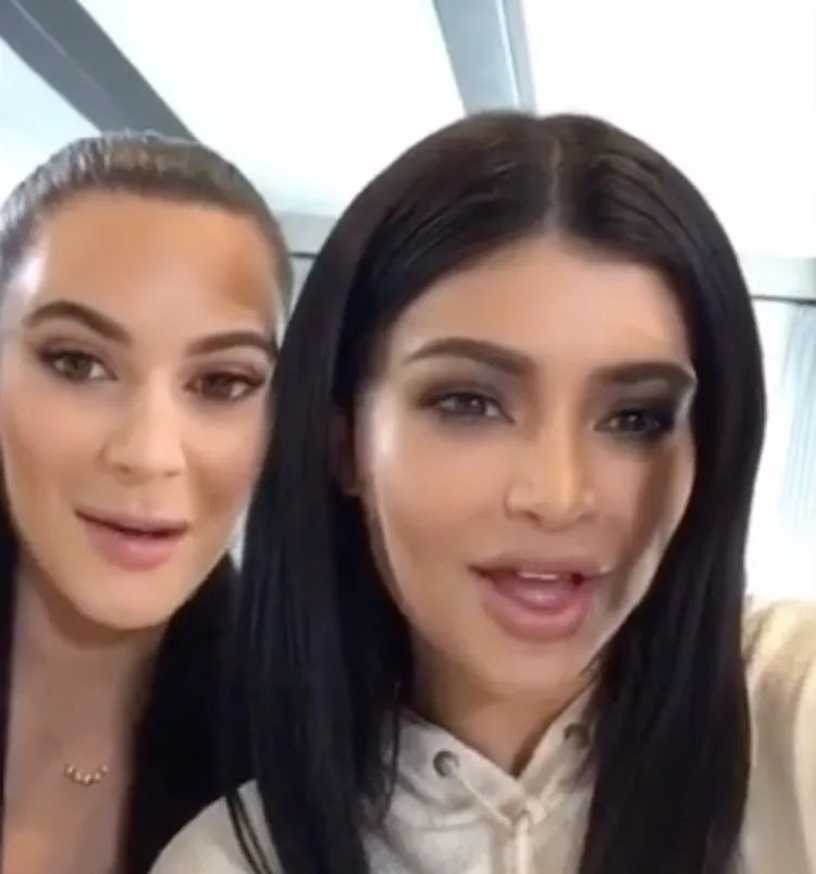 This is what happened when Kim and Kylie face-swapped with each other ...