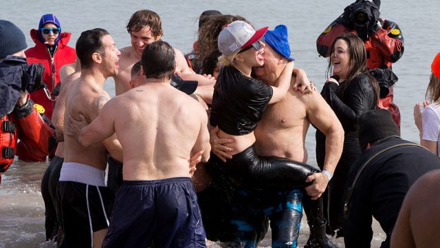 Lady Gaga Polar Plunge