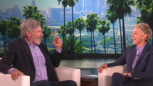 Picture of Harrison Ford on Ellen