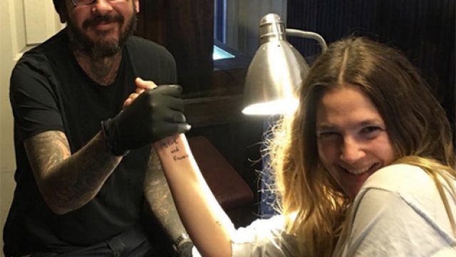 drew barrymore tattoo