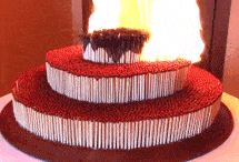 gif :: cake :: fire - JoyReactor