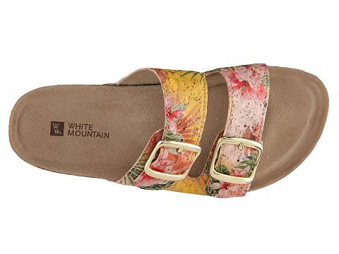 White mountain floral sandals hot sale