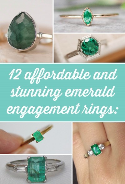 12 affordable and stunning emerald engagement rings ...
