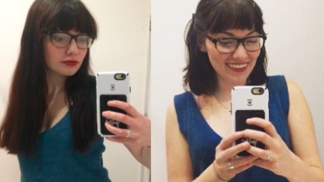 I cut my own hair and then asked my stylist how I did -  HelloGigglesHelloGiggles