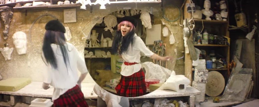 picture-of-grimes-california-video-plaid-skirt-photo.jpg