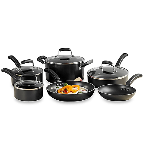 KitchenAid Aluminum Nonstick 12-Piece Cookware Set, Peacock