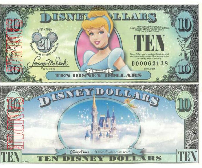 I heard we were sharing Disney Dollars. : r/papermoney