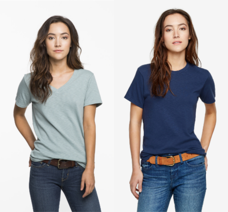 We found the most comfortable t-shirt in the world and tried it on