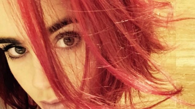 lily collins red hair