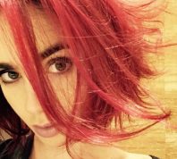 lily collins red hair