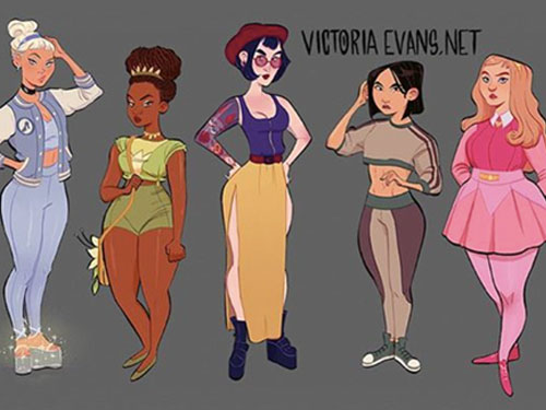 Disney Princess Cartoon Porn Full - This artist reimagined what Disney Princesses would look like as modern  teens and the result is brilliant - HelloGigglesHelloGiggles