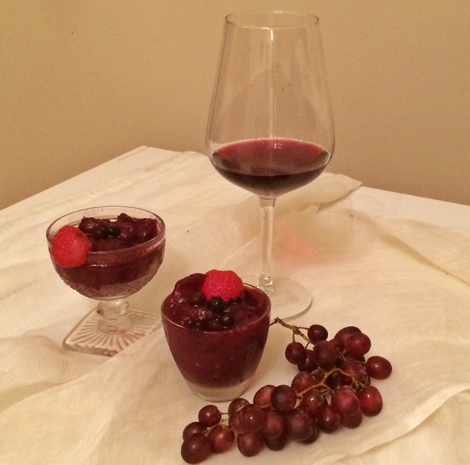 Huge wine glass slushie, cherry, wine glass