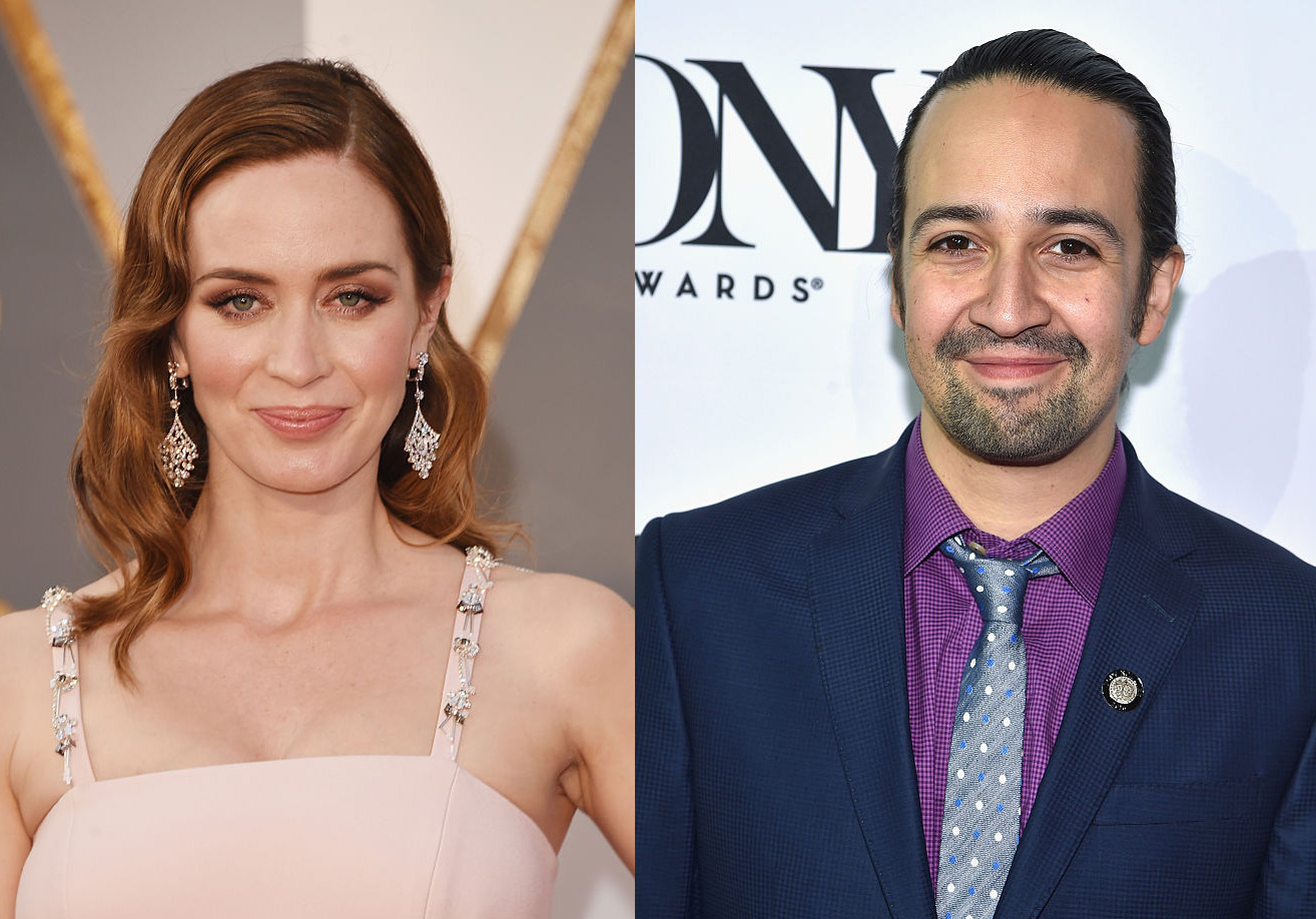 Emily blunt and discount lin manuel miranda