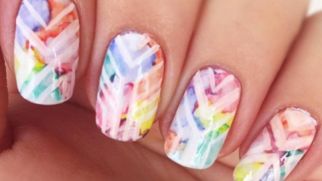 watercolor nails