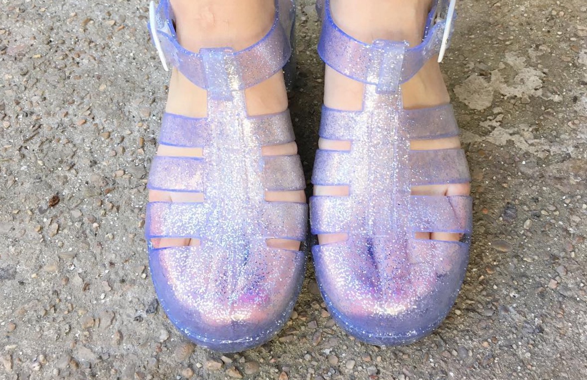 Glitter hot sale jelly shoes