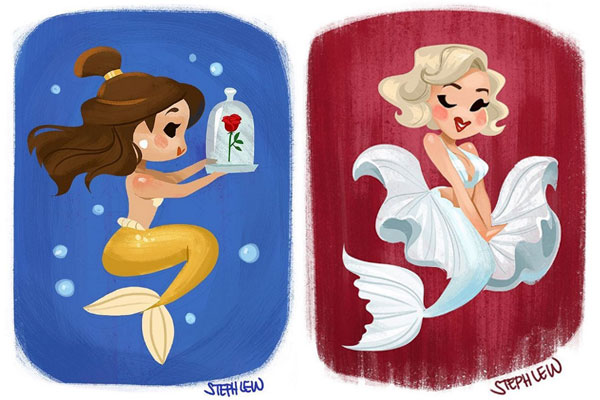 This Artist Reimagined Disney Characters And More As Mermaids And We 