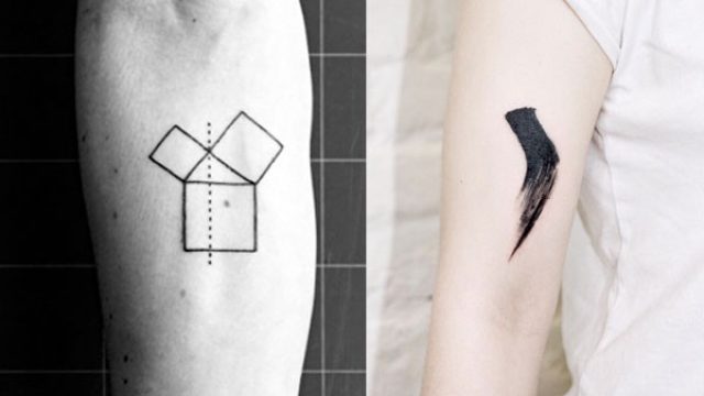 17 minimally abstract tattoos that can be your little secret -  HelloGigglesHelloGiggles