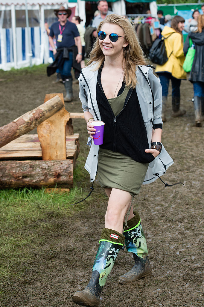 Natalie Dormer looked awesome at the super muddy 