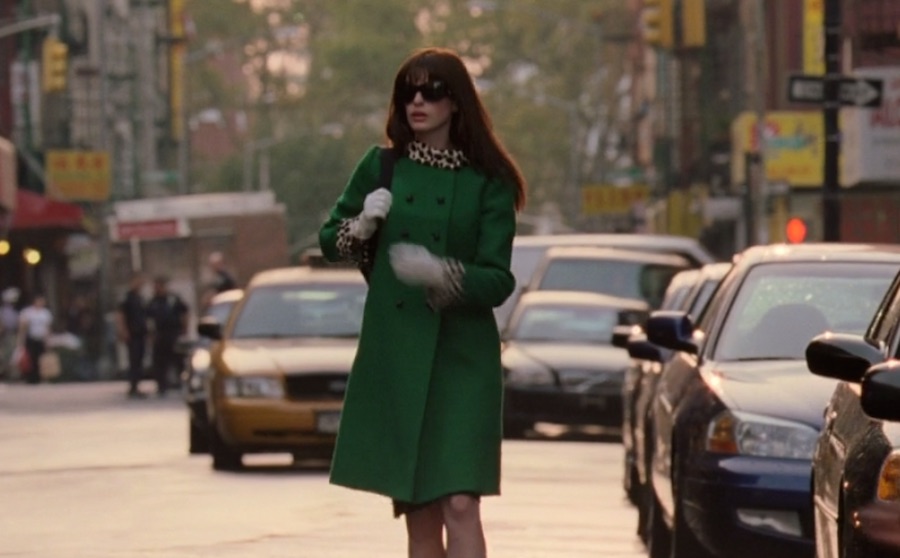 Devil wears best sale prada green coat