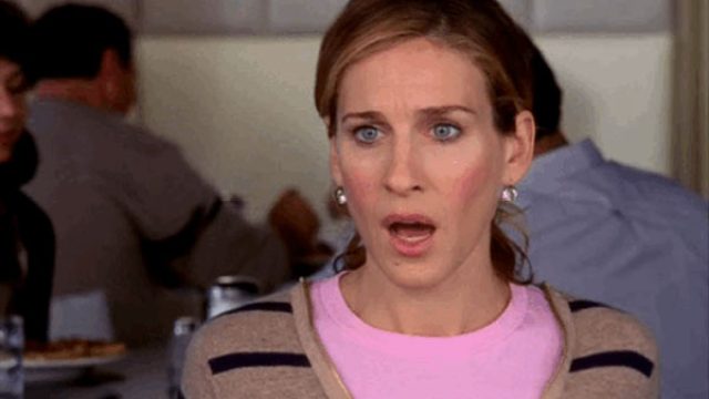 carrie bradshaw surprised