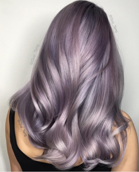 Guy Tang  I love the Dusty Lavender series in Guy Tang Mydentity We lifted  her hair up to a level 10 with Big9 30vol midshaft and 10vol on scalp  18DLDustyLavender permanent