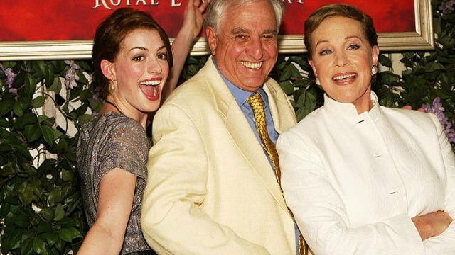 Anne Hathaway, director Garry Marshall and Julie Andrews