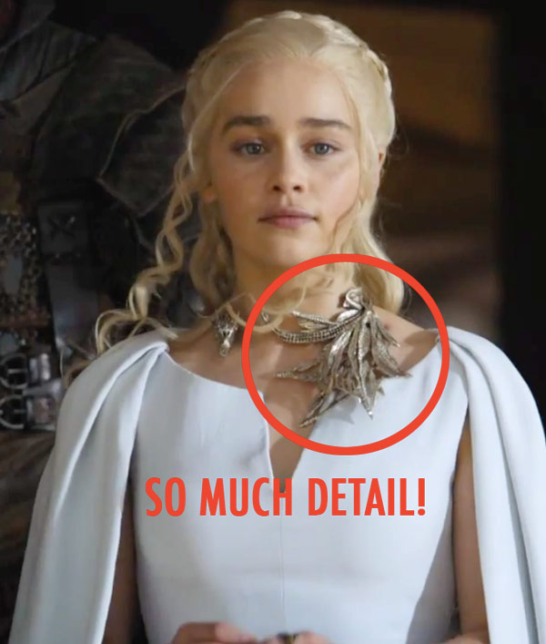 The subtly clever detail no one noticed about Daenerys necklace