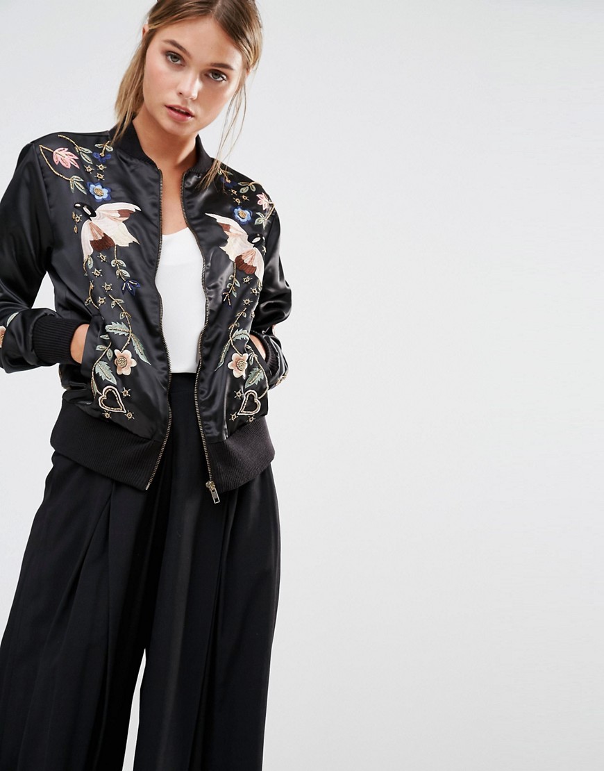 Frock and Frill Embroidered Embellished Bomber Jacket, $187.00, ASOS