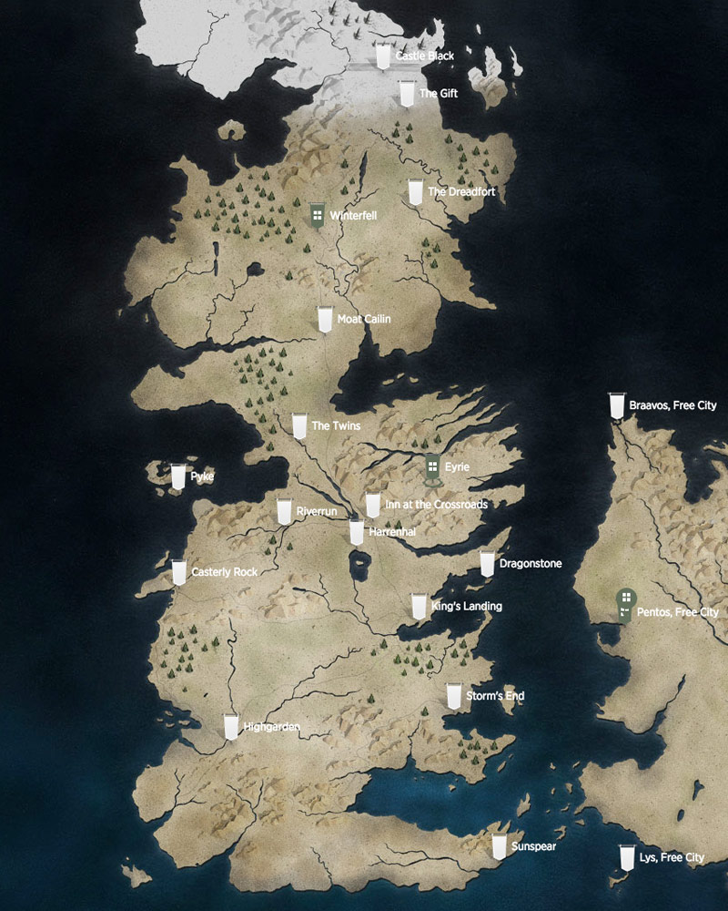 Where Is Dragonstone In Westeros? Game Of Thrones Map