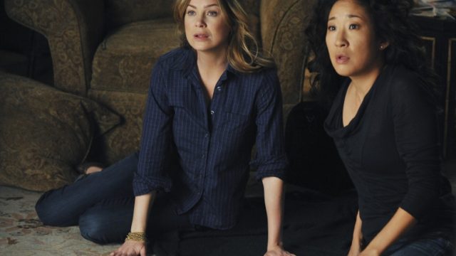 meredith and christina surprised shocked
