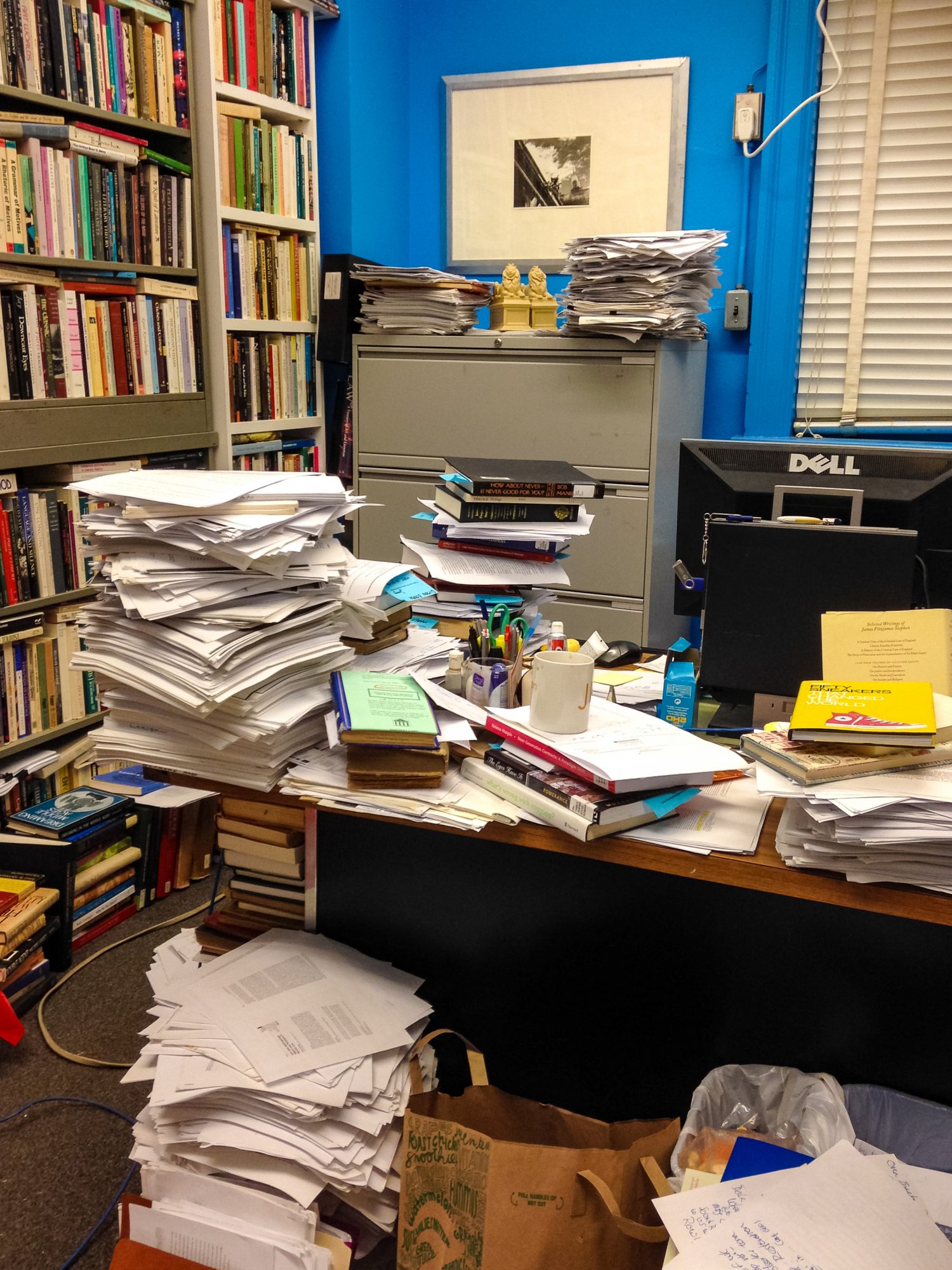 TORONTO, ONTARIO, CANADA - 2015/12/04: Messy lawyer office or work place. Untidey real life scene of the working style or conditions of some lawyers. (Photo by Roberto Machado Noa/LightRocket via Getty Images)