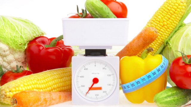Weighing Vegetables, Healthy Eating