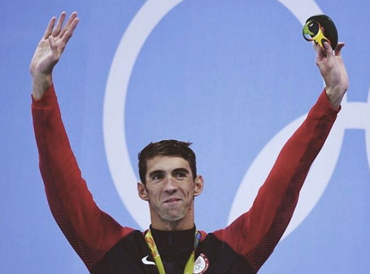 Michael Phelpss post-win finger wag is everything