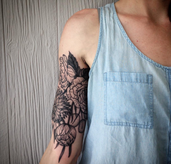 Share 132+ flower arm tattoos