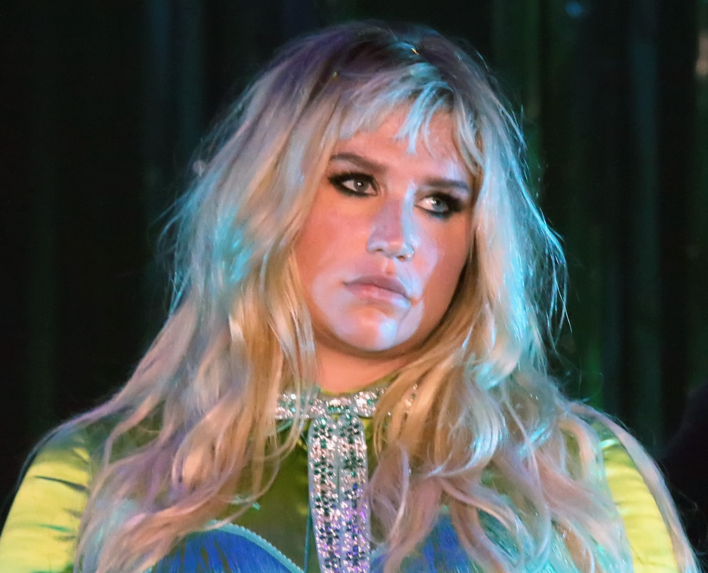 Kesha looks chic in a black leather jacket at after-party for