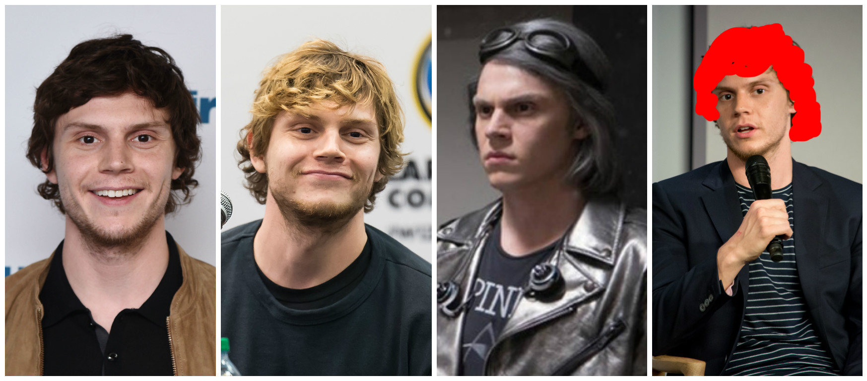 1. Evan Peters Blue Hair Transformation: See His New Look! - wide 4