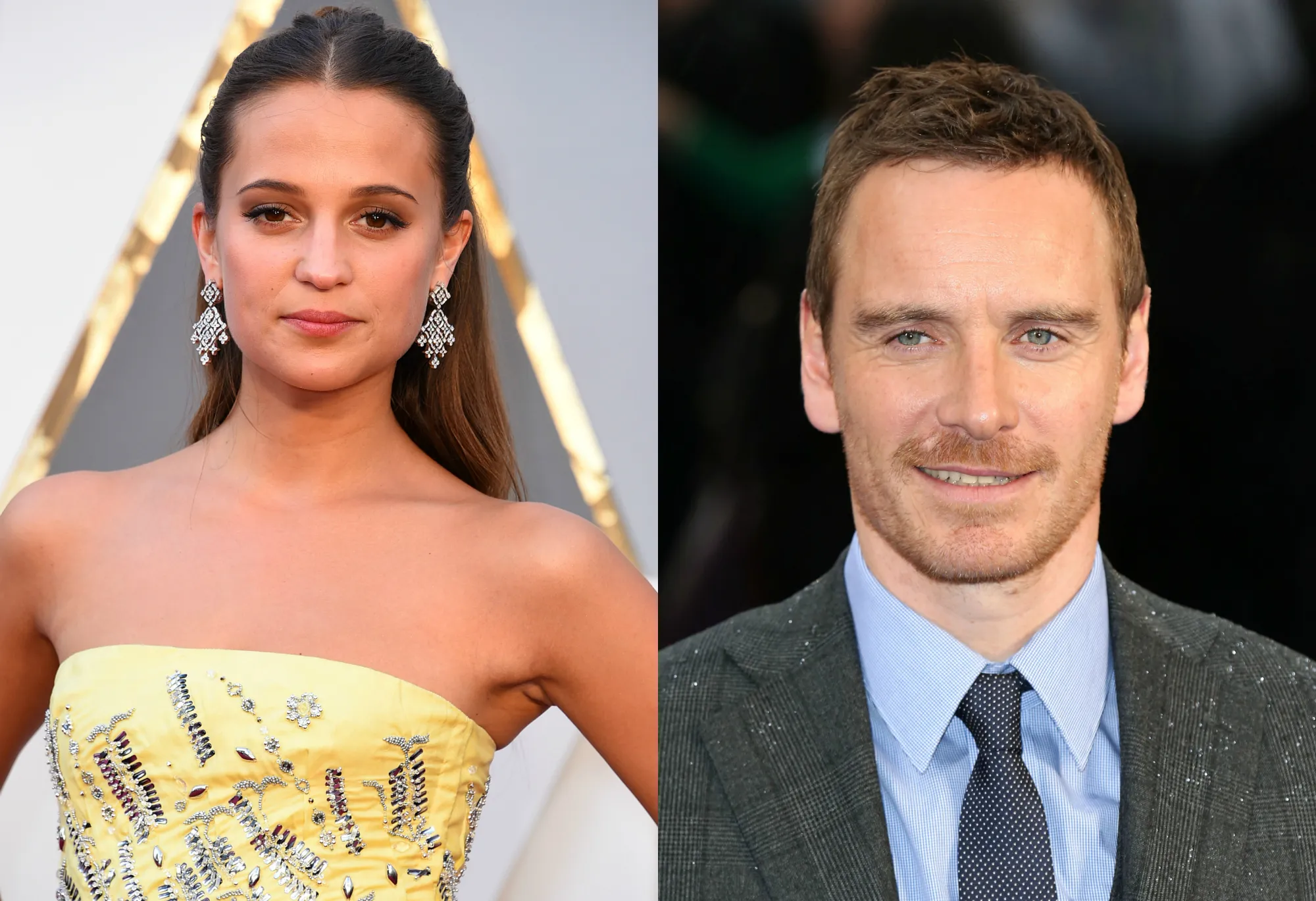 alicia vikander and michael fassbender step out for a walk with