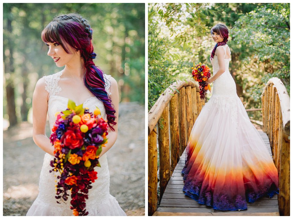 The air brushed wedding dress is the vibrant bridal trend we've been ...