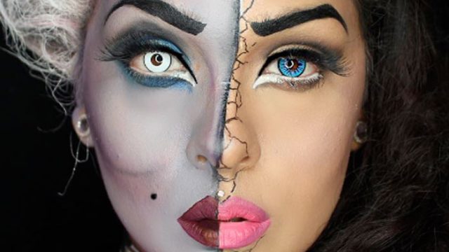 This Ursula/Vanessa split face makeup tutorial is what Disney