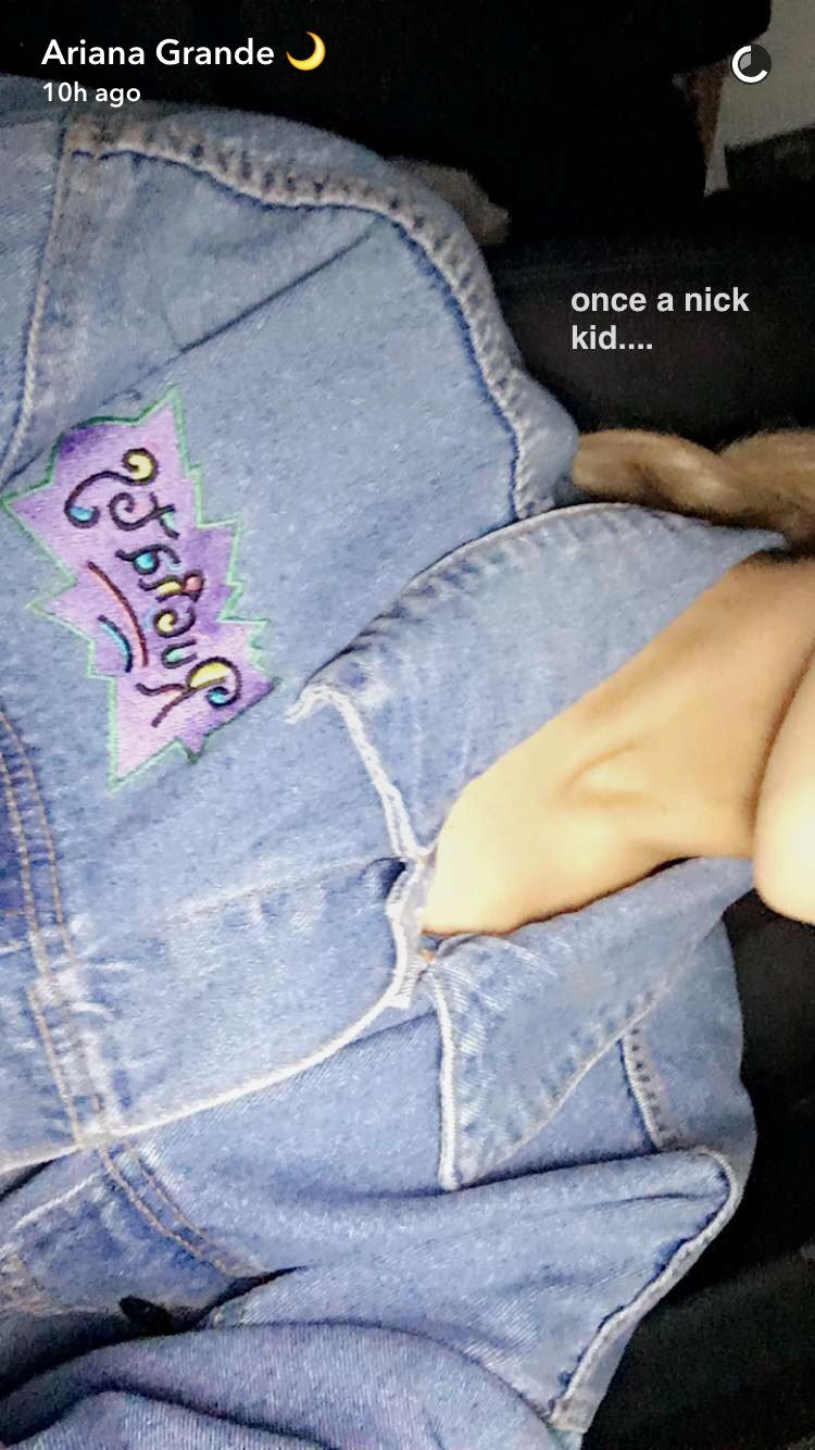 Ariana grande oversized denim jacket sale