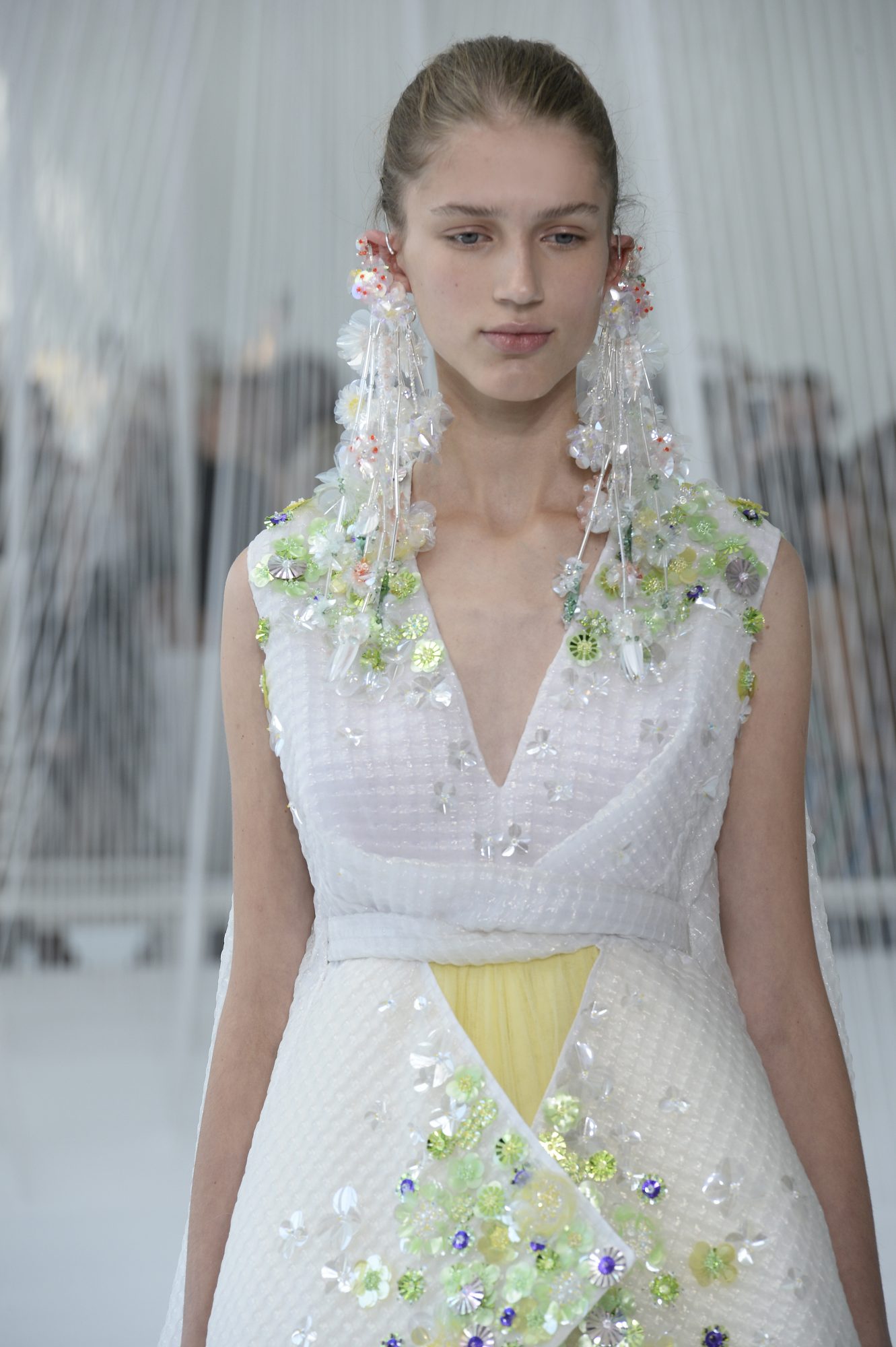 Majorly swooning over these intense icicle-inspired earrings at NYFW ...