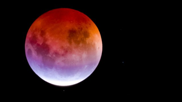 Scenic View Of Full Moon During Lunar Eclipse