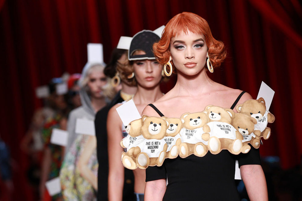 Moschino paper discount doll runway