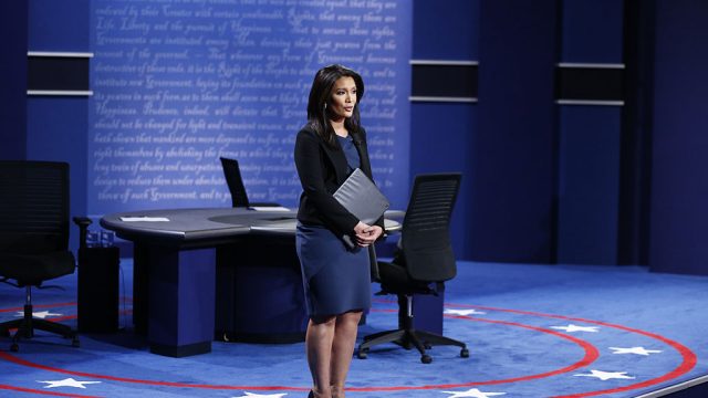 Candidates Tim Kaine And Mike Pence Hold The Vice Presidential Debate
