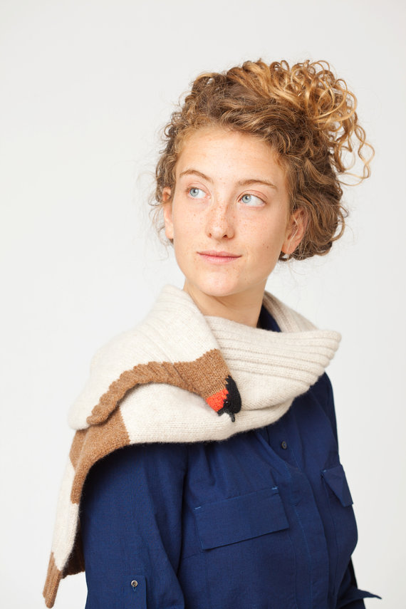 These animal scarves look like they're biting you and we are in love with them