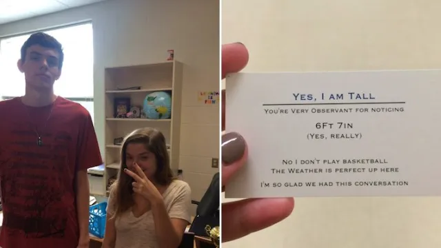 tall business card