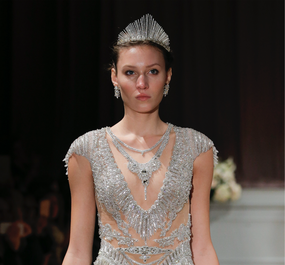 This nudeillusion wedding dress basically leaves nothing to the