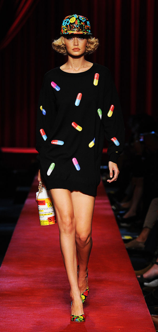 Moschino pill-themed fashion collection slated for 'glamorising